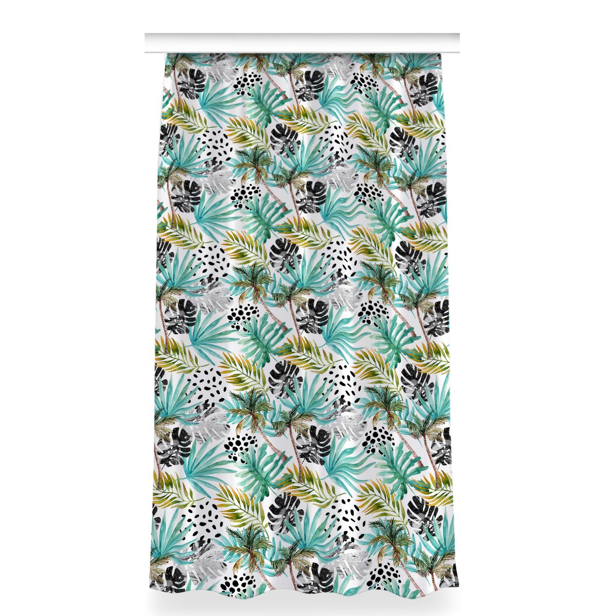 Zasłona na taśmę do pokoju 150x280 Palmy i liście, Fabricsy