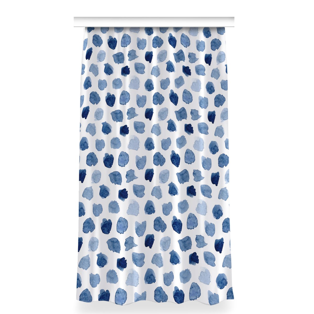 Zasłona na taśmę do sypialni 150x280 Kropki tuszu, Fabricsy