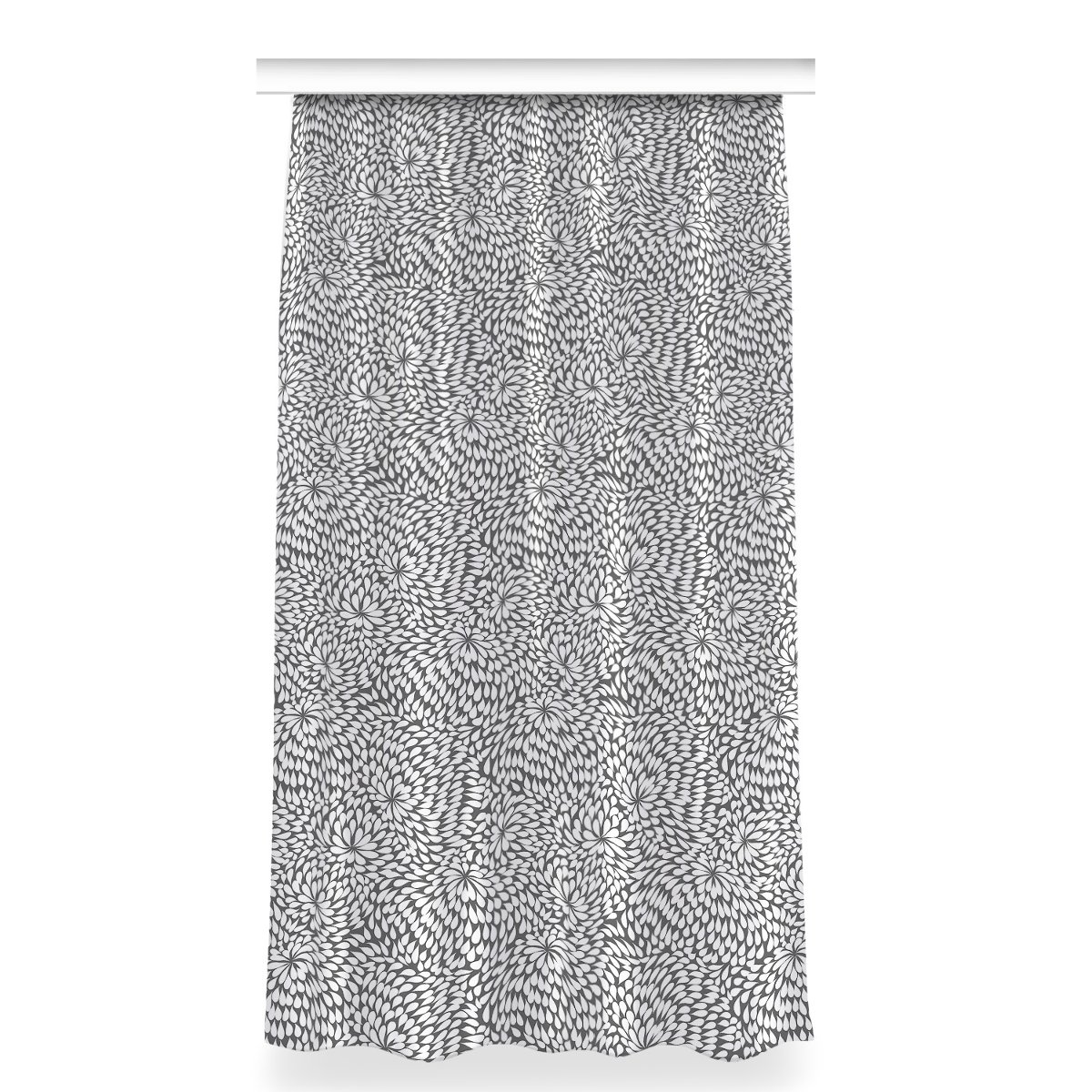 Zasłona z grafiką kolory wzór 150x280 Czarny kwiat, Fabricsy