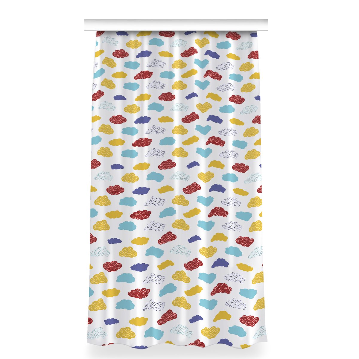 Zasłona z grafiką gotowa 150x280 Kolorowe chmury, Fabricsy