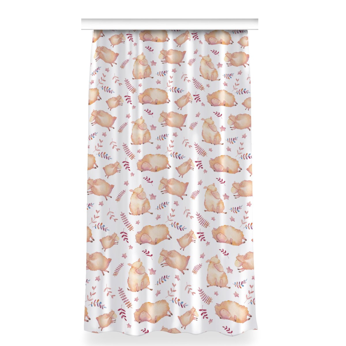 Zasłona z nadrukiem gotowa dekor 150x280 Owieczki, Fabricsy