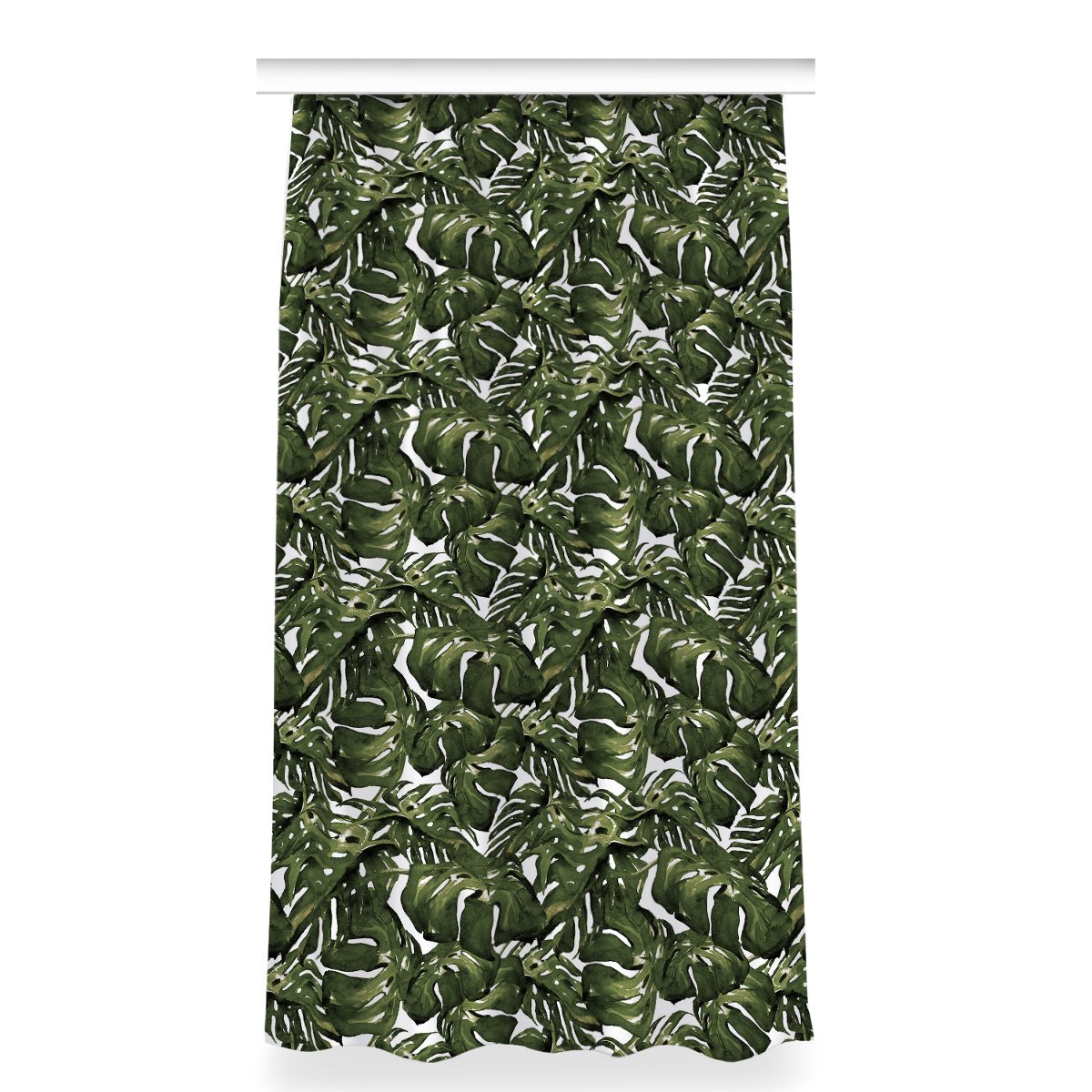 Zasłona na taśmę do salonu 150x280 Liść Monstera, Fabricsy