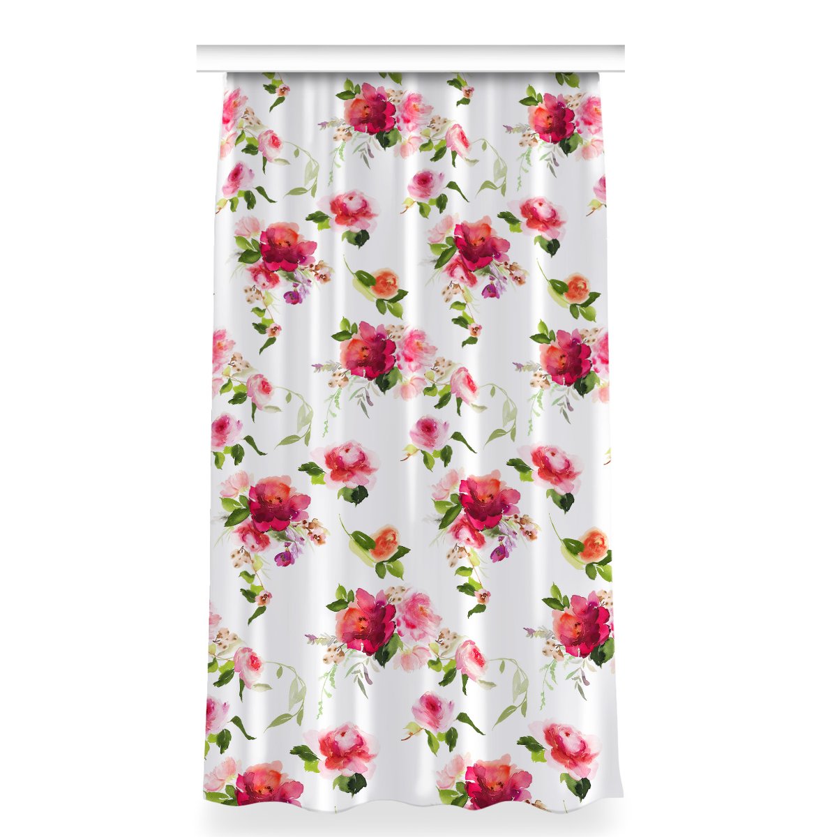 Zasłona z grafiką kolory 150x280 Wiosenne kwiaty, Fabricsy