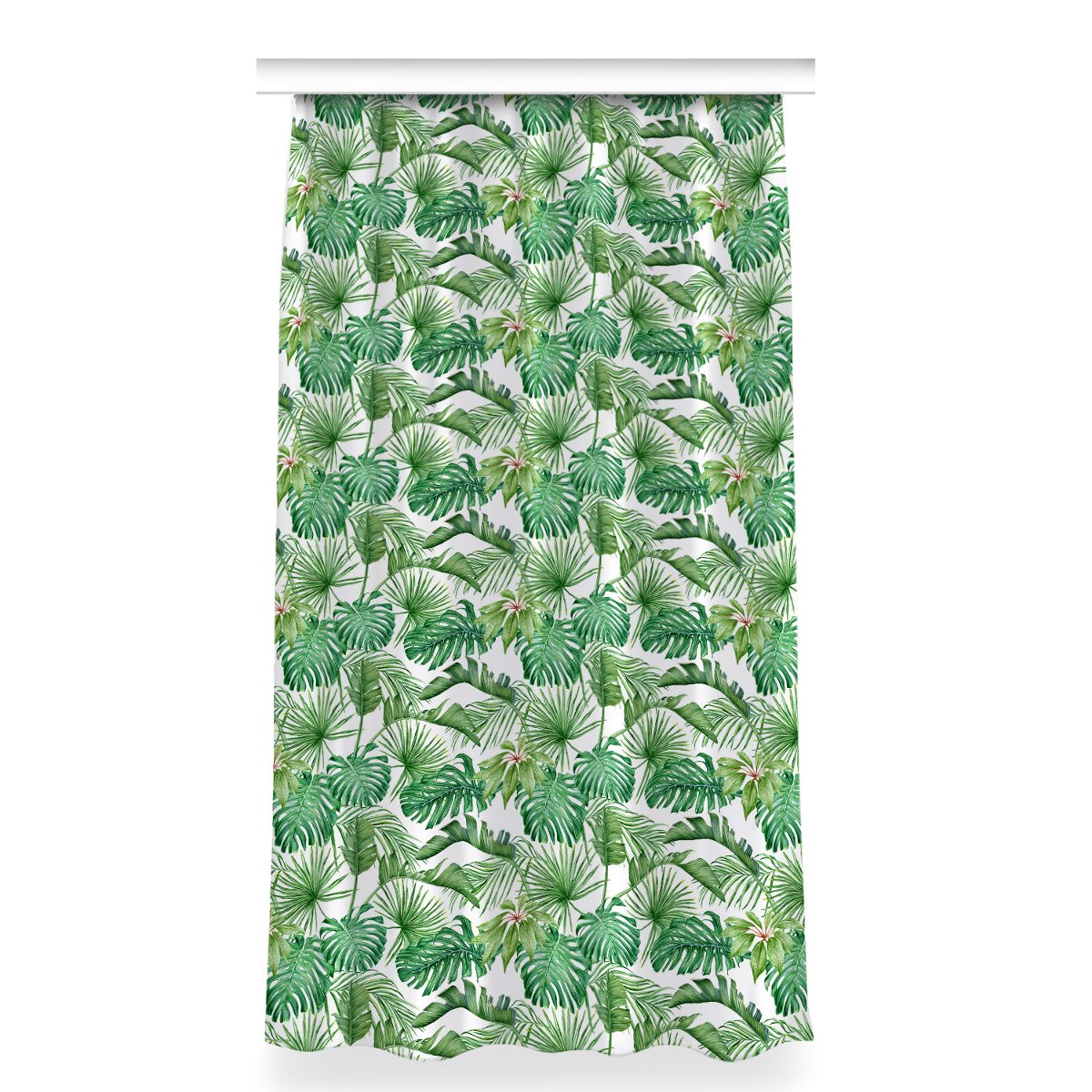 Zasłona do pokoju dekor 150x280 Palma i Monstera, Fabricsy