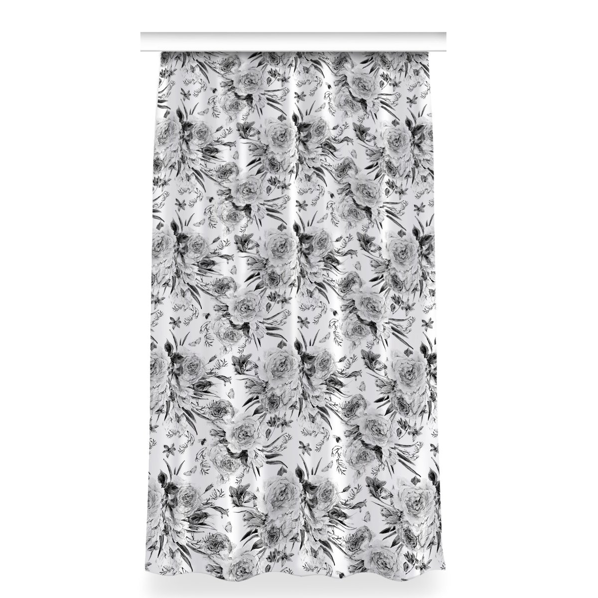 Zasłona z nadrukiem gotowa 150x280 Bukiet kwiatów, Fabricsy