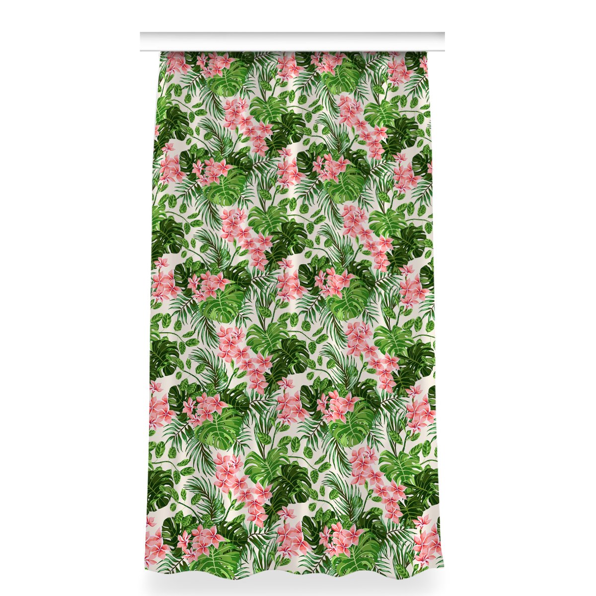 Zasłona z nadrukiem gotowa 150x280 Kwiaty hawaje, Fabricsy