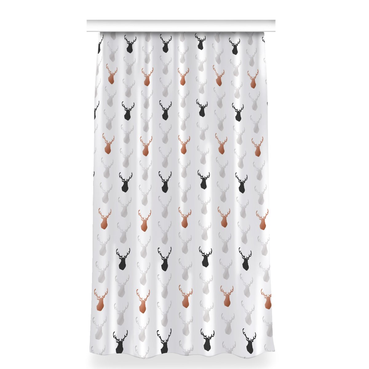 Zasłona z nadrukiem gotowa 150x280 Głowa jelenia, Fabricsy