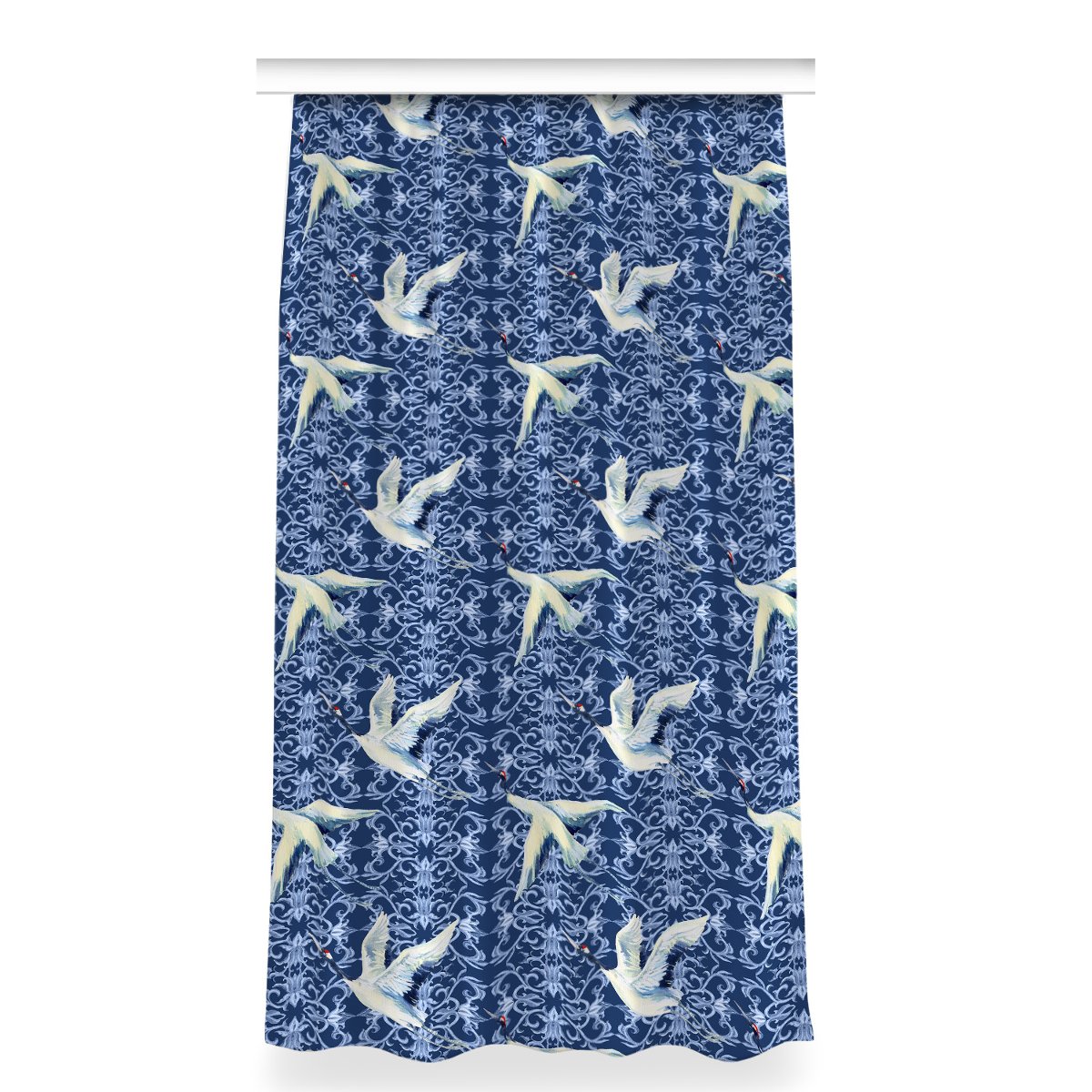 Zasłona dekor do sypialni 150x280 Chińskie żurawie, Fabricsy