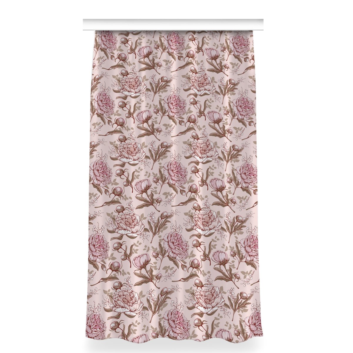 Zasłona gotowa do sypialni 150x280 Różowe piwonie, Fabricsy