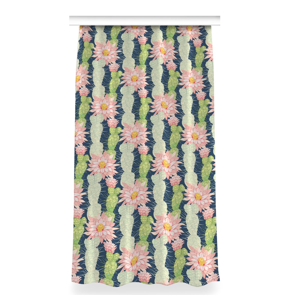 Zasłona klasyczna z grafiką 150x280 Kwiaty kaktusa, Fabricsy