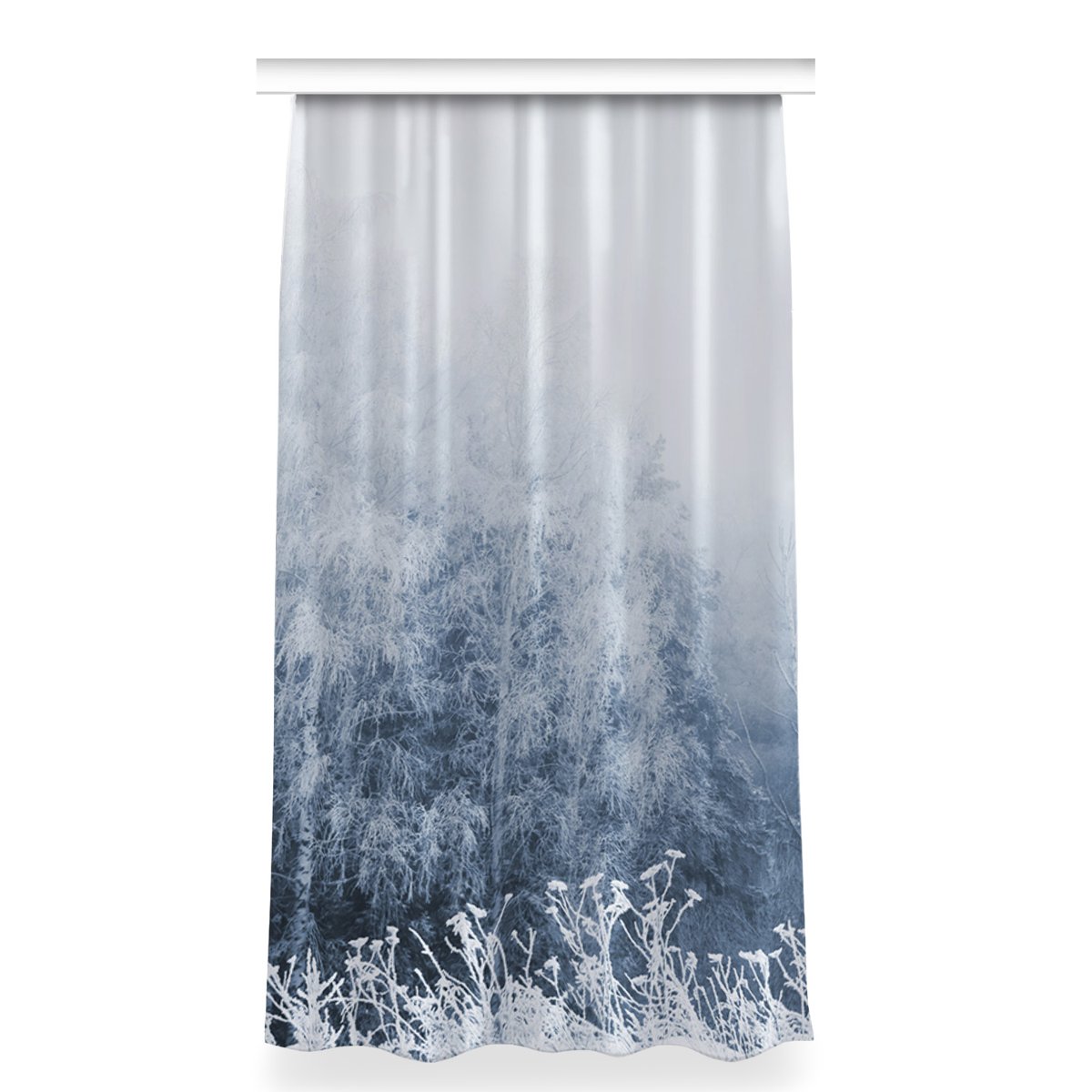 Zasłona na taśmę do pokoju 150x280 Zimowe drzewa, Fabricsy