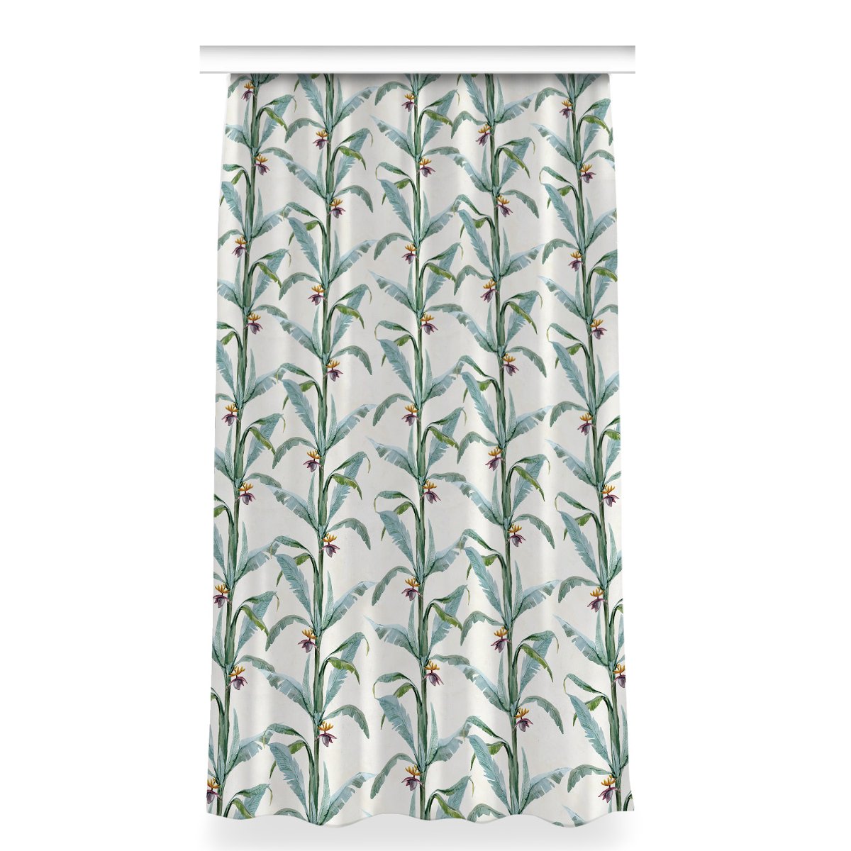 Zasłona na taśmę dekor 150x280 Tropikalne rośliny, Fabricsy