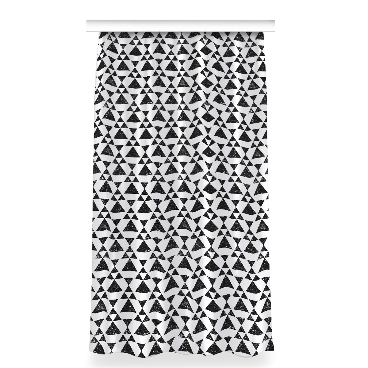 Zasłona gotowa wzór 150x280 Czarno białe trójkąty, Fabricsy
