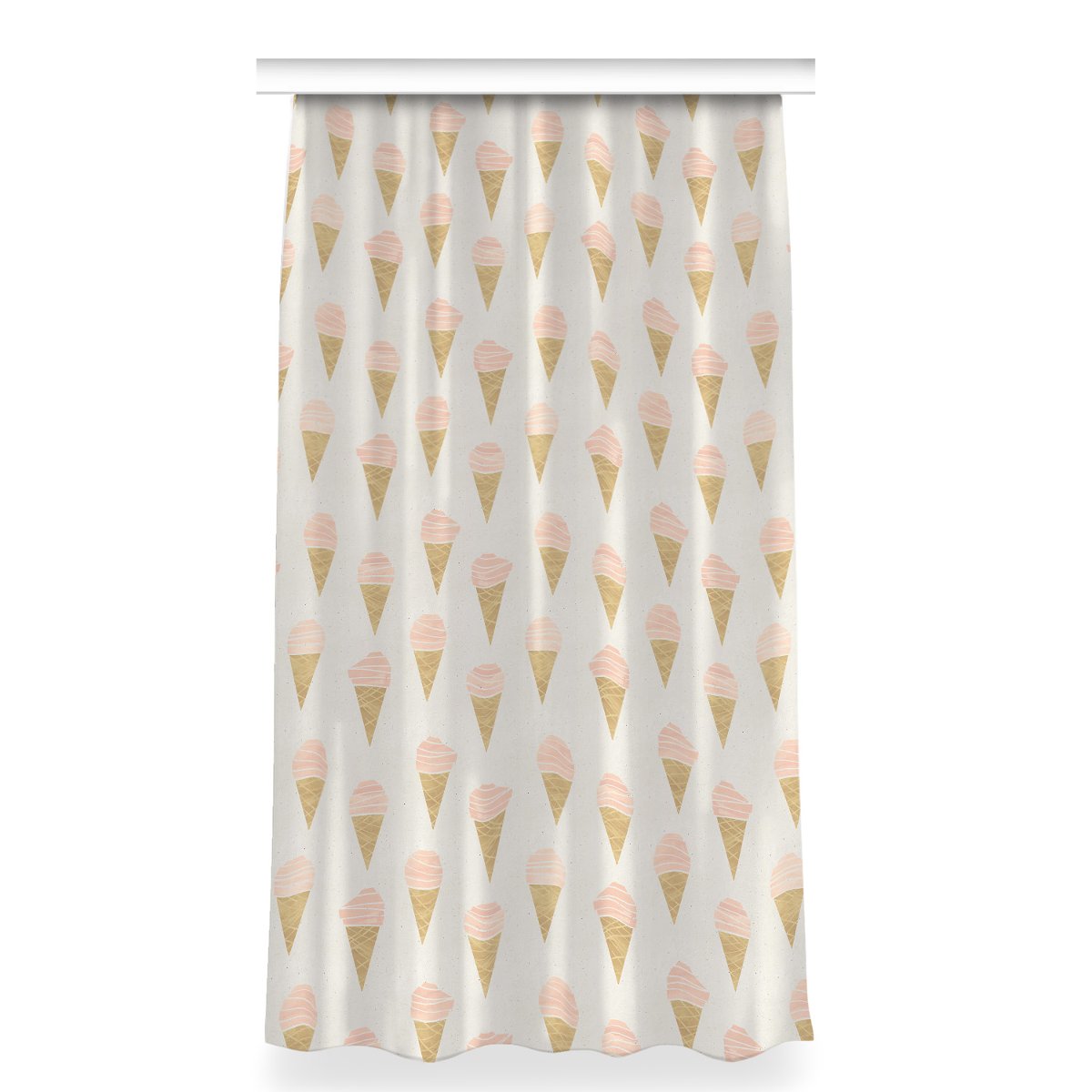Zasłona na taśmę do pokoju 150x280 cm Różowe lody, Fabricsy
