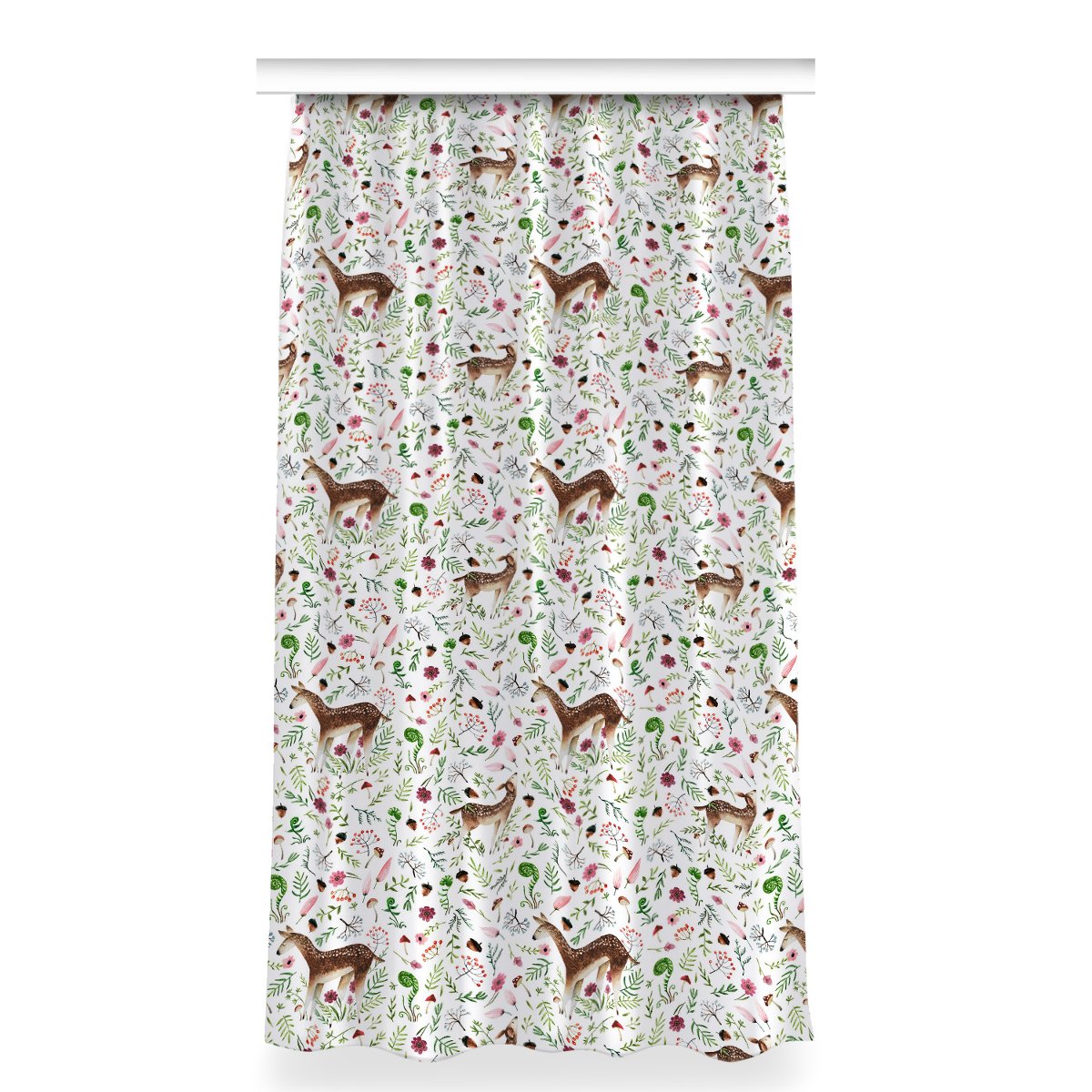 Zasłona na taśmę do sypialni wzór 150x280 cm Łania, Fabricsy