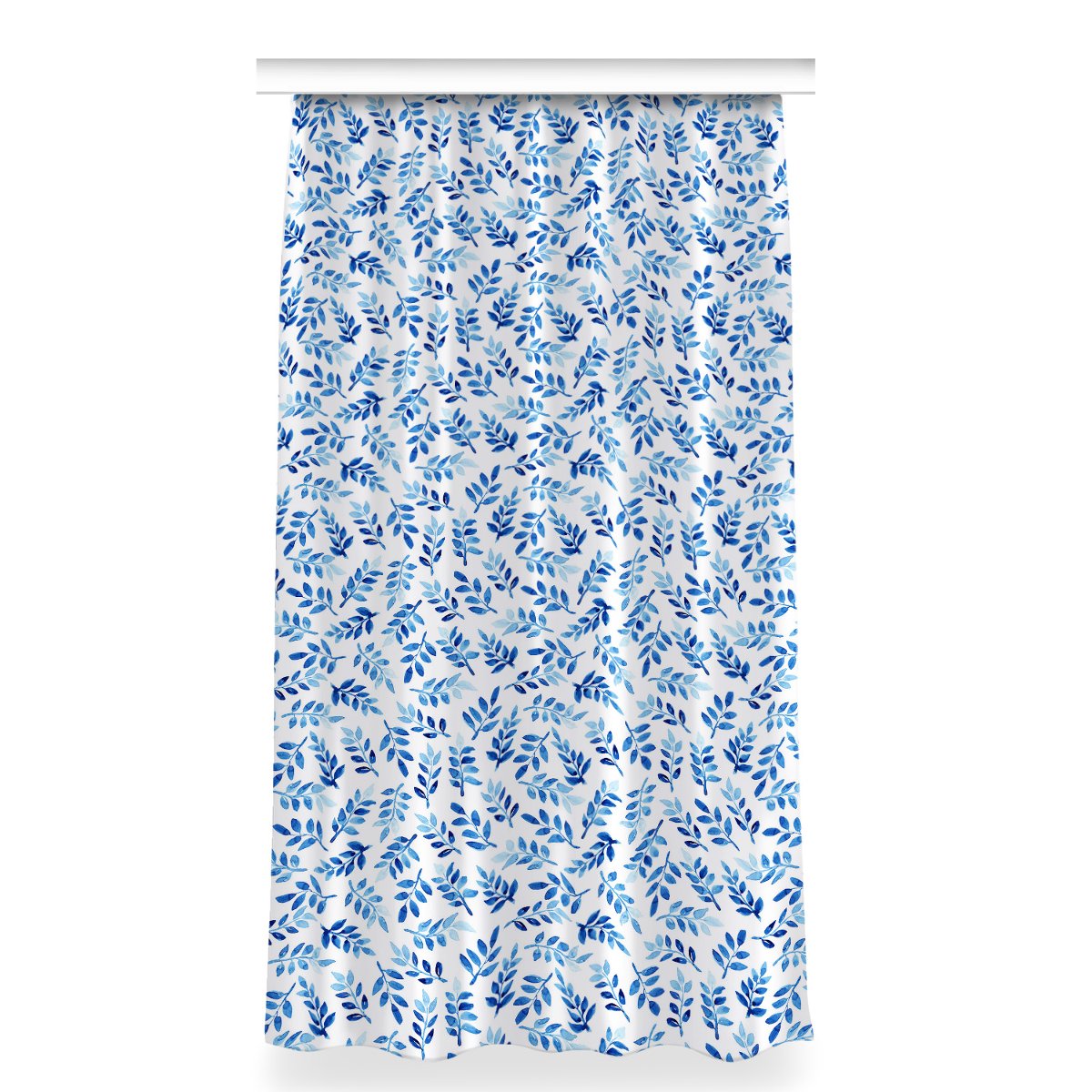 Zasłona wzór do salonu 150x280 Niebieska akwarela, Fabricsy