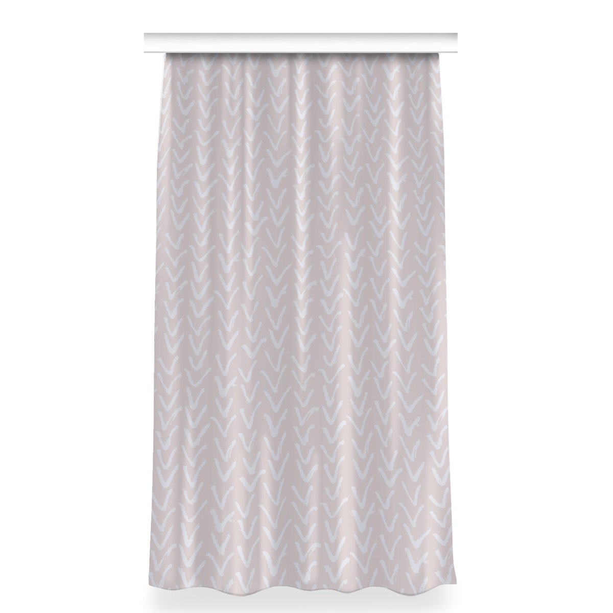 Zasłona z nadrukiem gotowa 150x280 V jasnoróżowy, Fabricsy