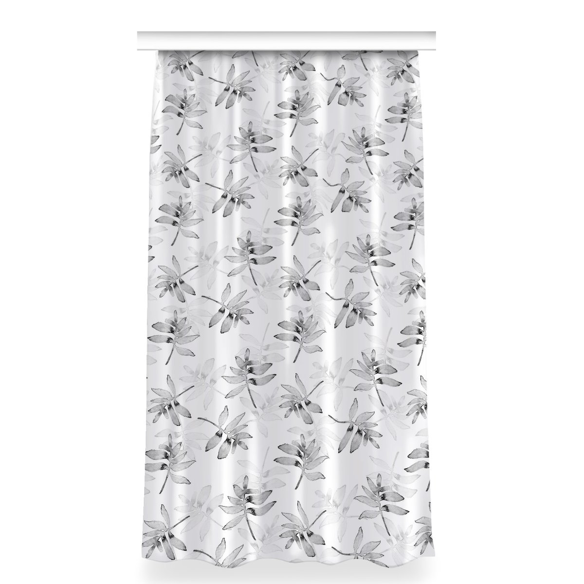 Zasłona wzór do salonu 150x280 Liście bez koloru, Fabricsy