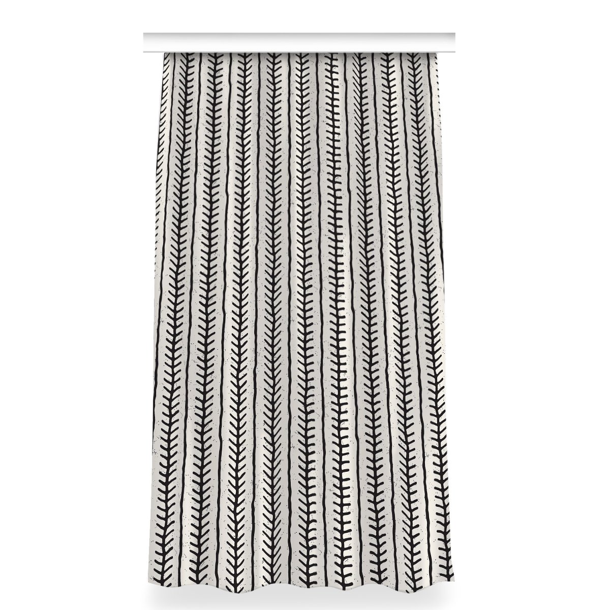 Zasłona z nadrukiem gotowa 150x280 Wzór w jodełkę, Fabricsy