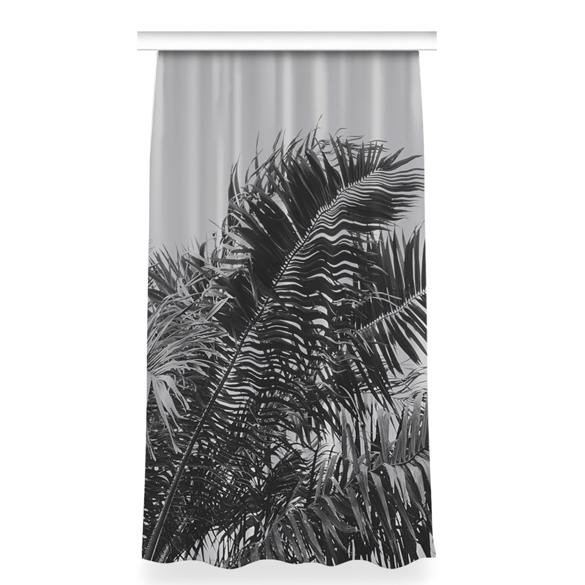 Zasłona na taśmę dekor 150x280 Palmy na tle nieba, Fabricsy