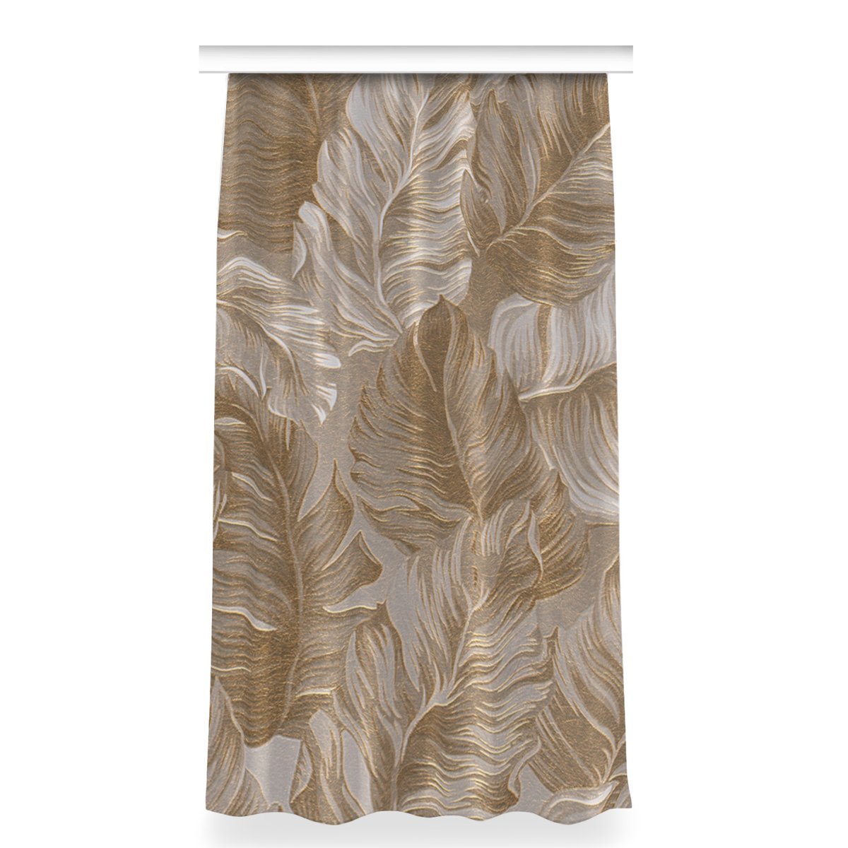 Zasłona do salonu do sypialni 150x280 Złote liście, Fabricsy