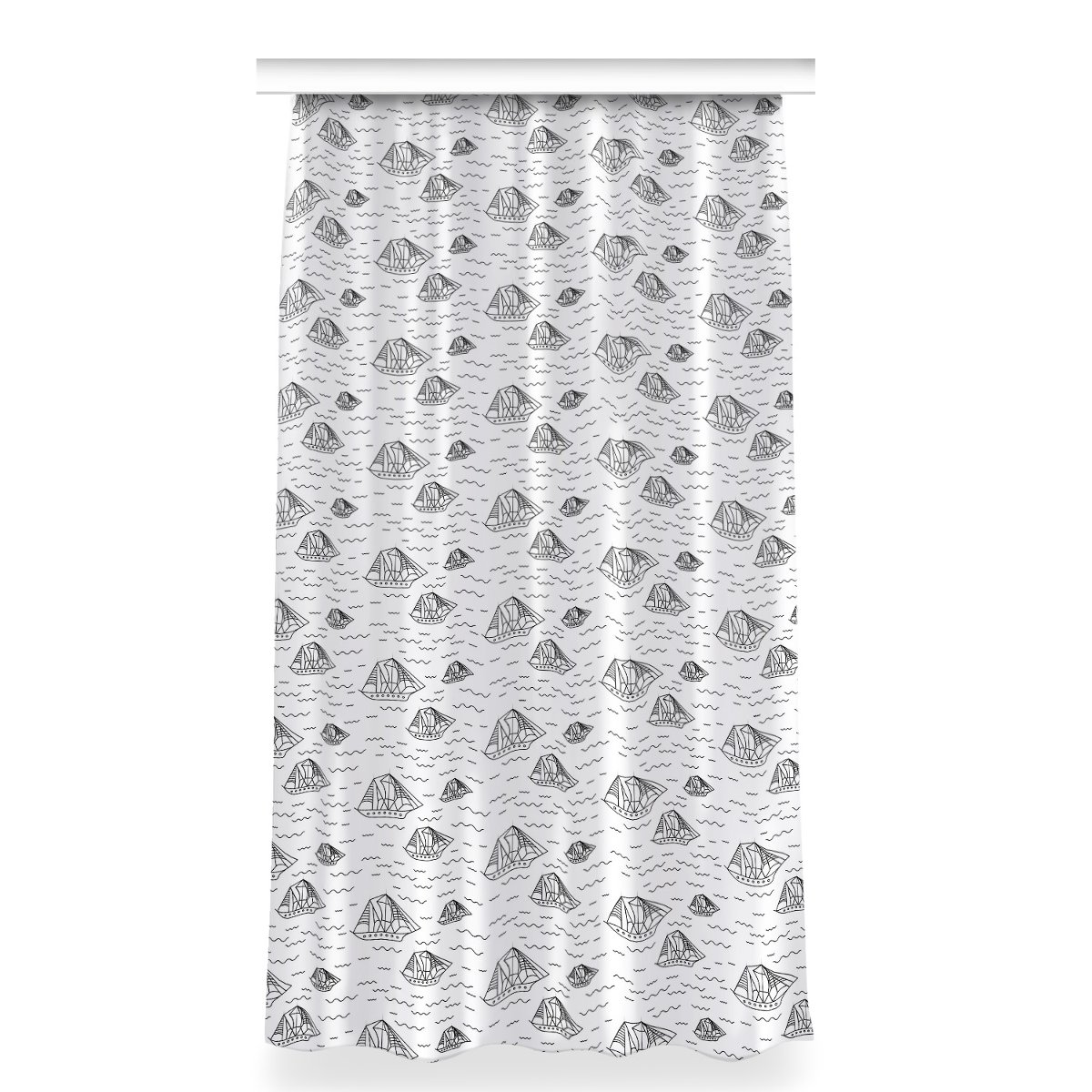 Zasłona gotowa do pokoju 150x280 Żaglowce na morzu, Fabricsy