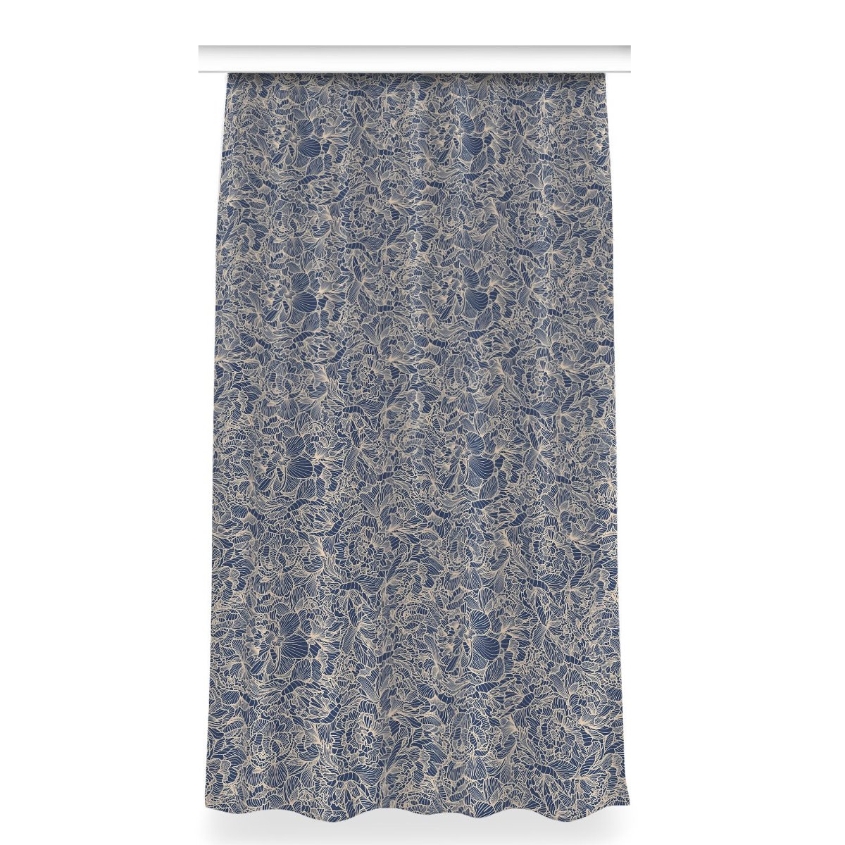 Zasłona gotowa do pokoju 150x280 Niebieski kwiat, Fabricsy