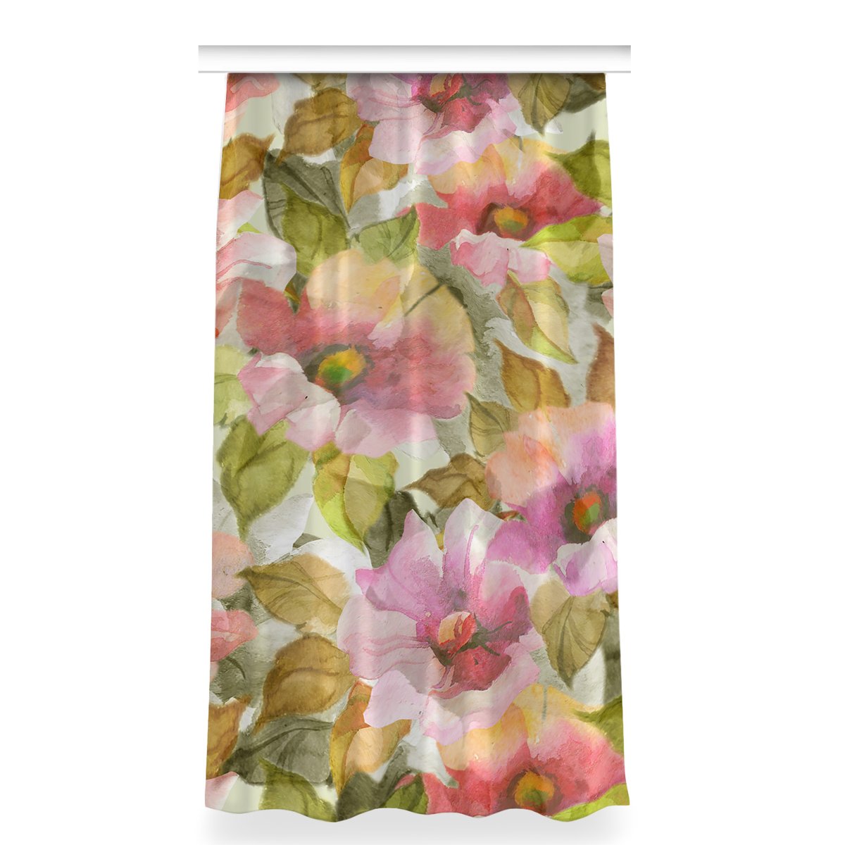 Zasłona na taśmę do pokoju 150x280 Malowane kwiaty, Fabricsy