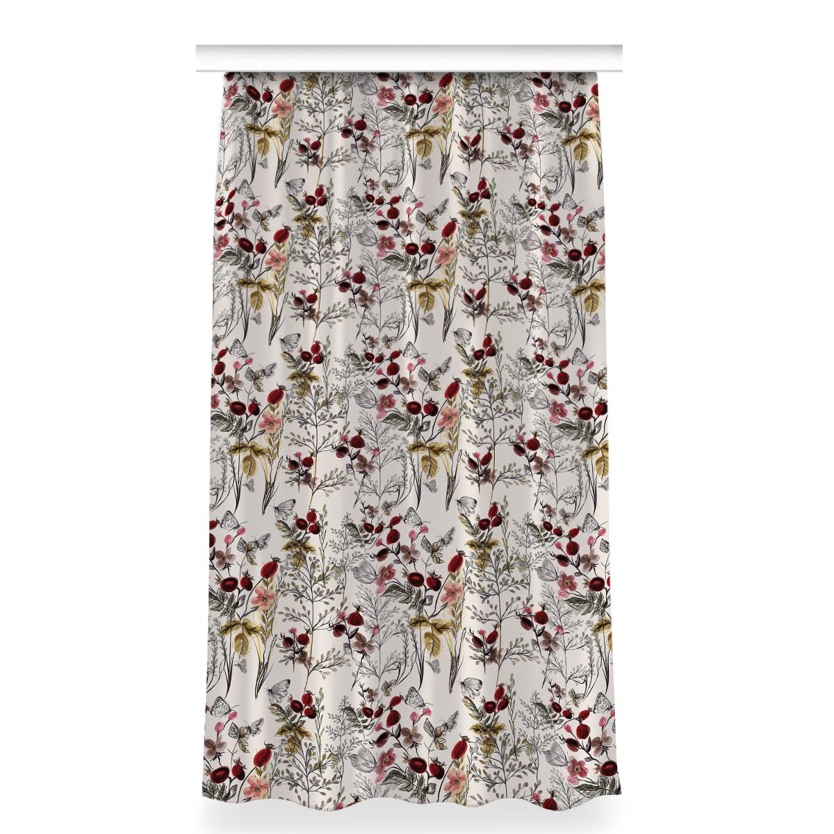 Zasłona z grafiką gotowa wzór 150x280 Polne kwiaty, Fabricsy