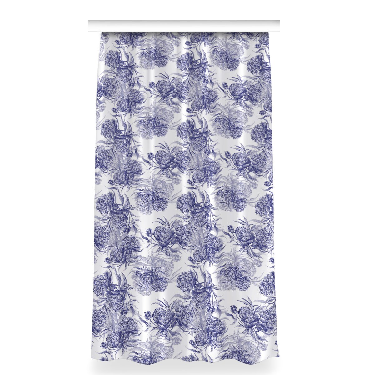 Zasłona dekor do pokoju 150x280 Fioletowe piwonie, Fabricsy