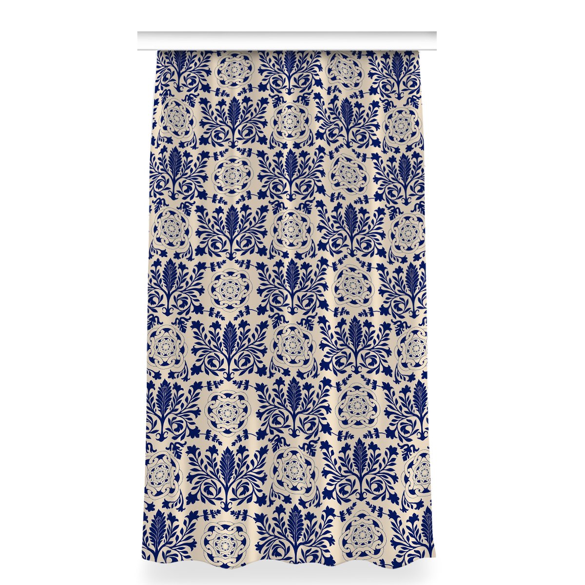 Zasłona dekor do sypialni 150x280 Niebieski wzór, Fabricsy