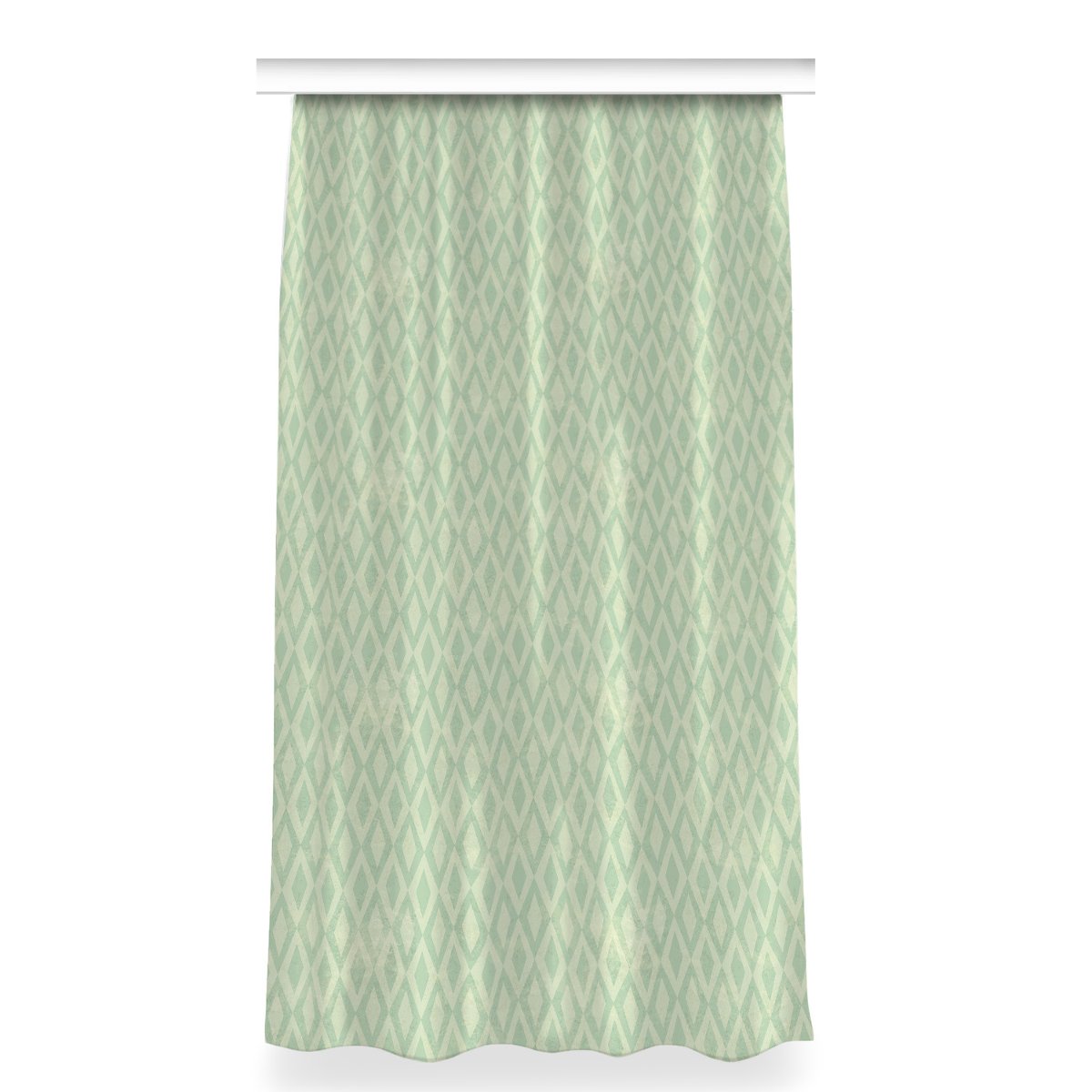 Zasłona klasyczna z grafiką 150x280 Zielone romby, Fabricsy