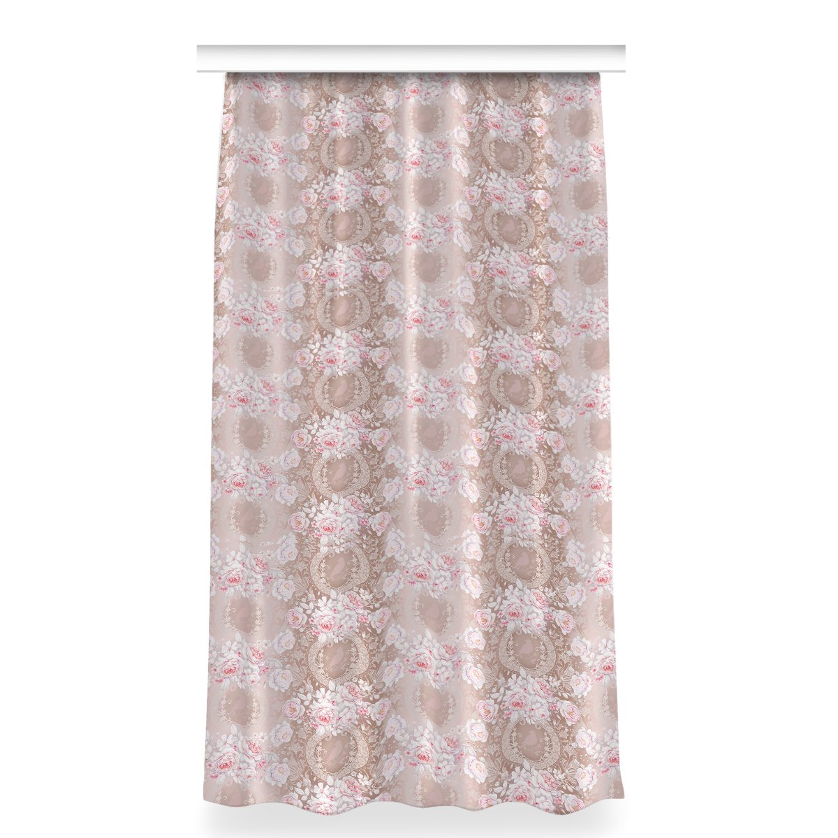 Zasłona gotowa dekor do salonu 150x280 Białe róże, Fabricsy
