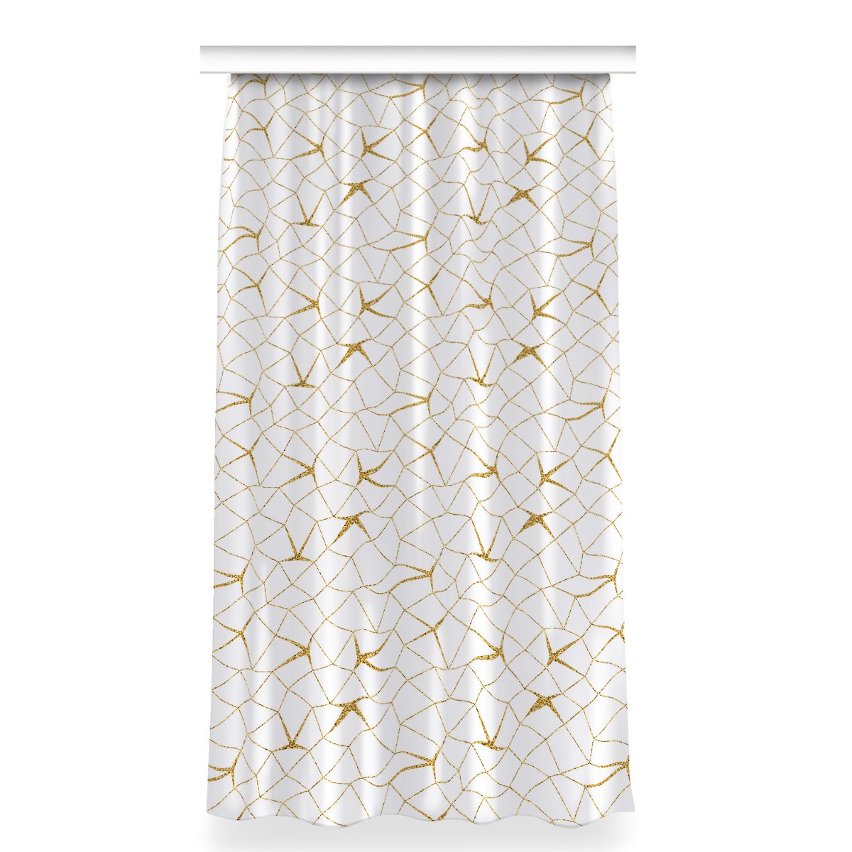 Zasłona z nadrukiem gotowa 150x280 Złota mozaika, Fabricsy