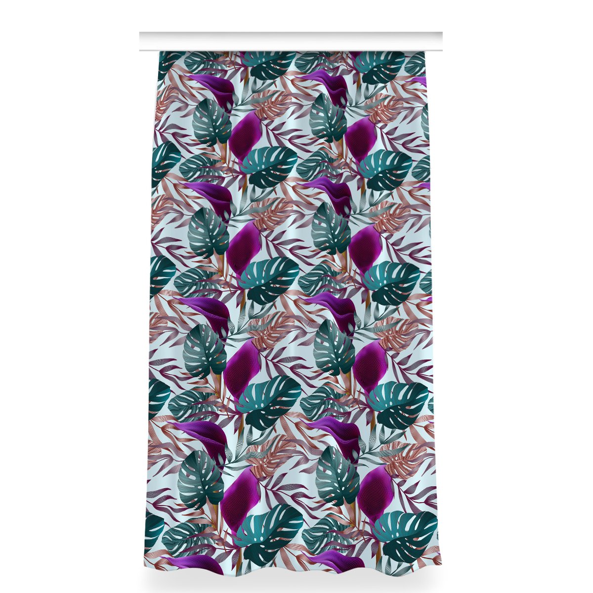 Zasłona do sypialni wzór 150x280 Tropikalne liście, Fabricsy