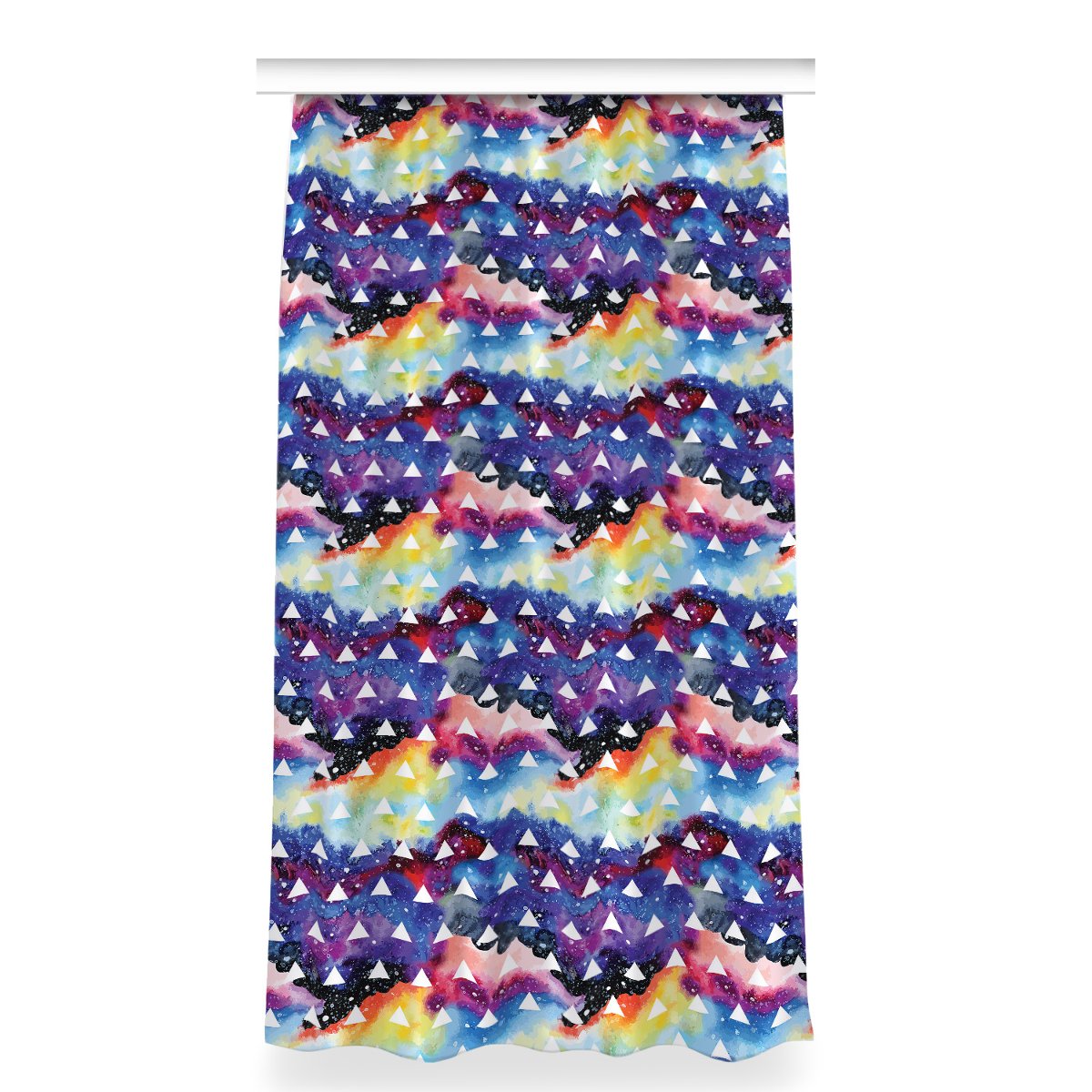 Zasłona na taśmę wzór 150x280 Kosmiczne trójkąty, Fabricsy