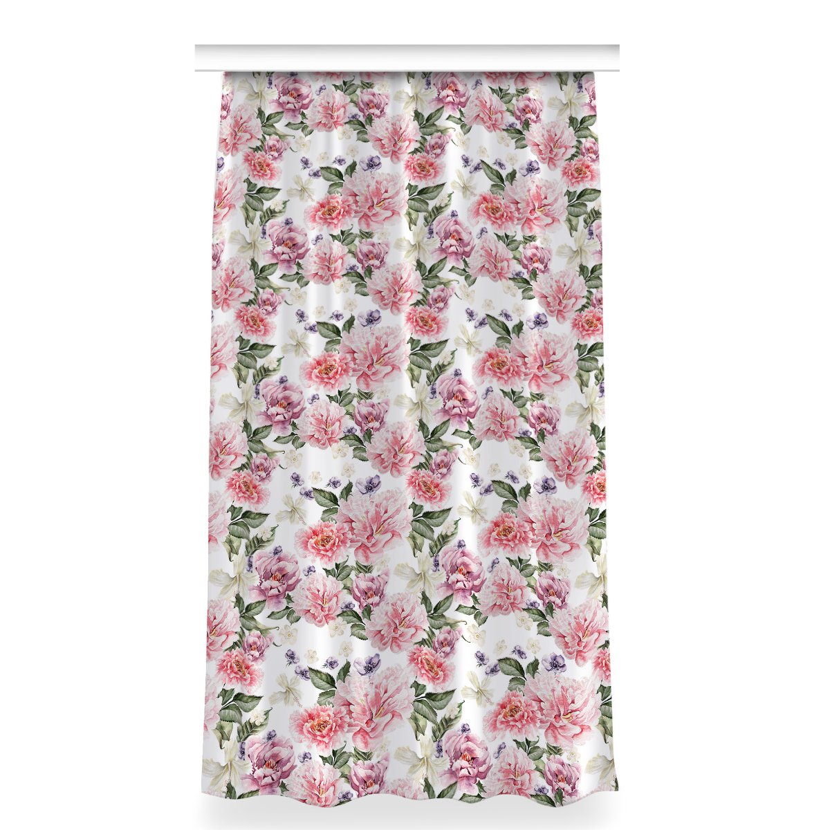 Zasłona z nadrukiem gotowa 150x280 Sztuka kwiaty, Fabricsy