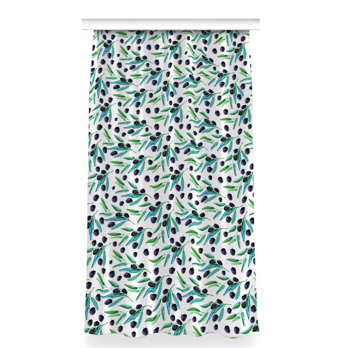 Zasłona na taśmę do sypialni dekor 150x280 Oliwki, Fabricsy