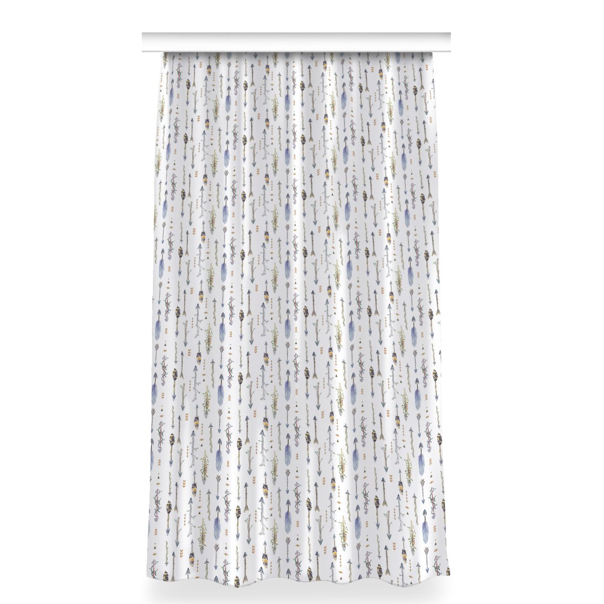 Zasłona na taśmę dekor wzór 150x280 Boho strzały, Fabricsy