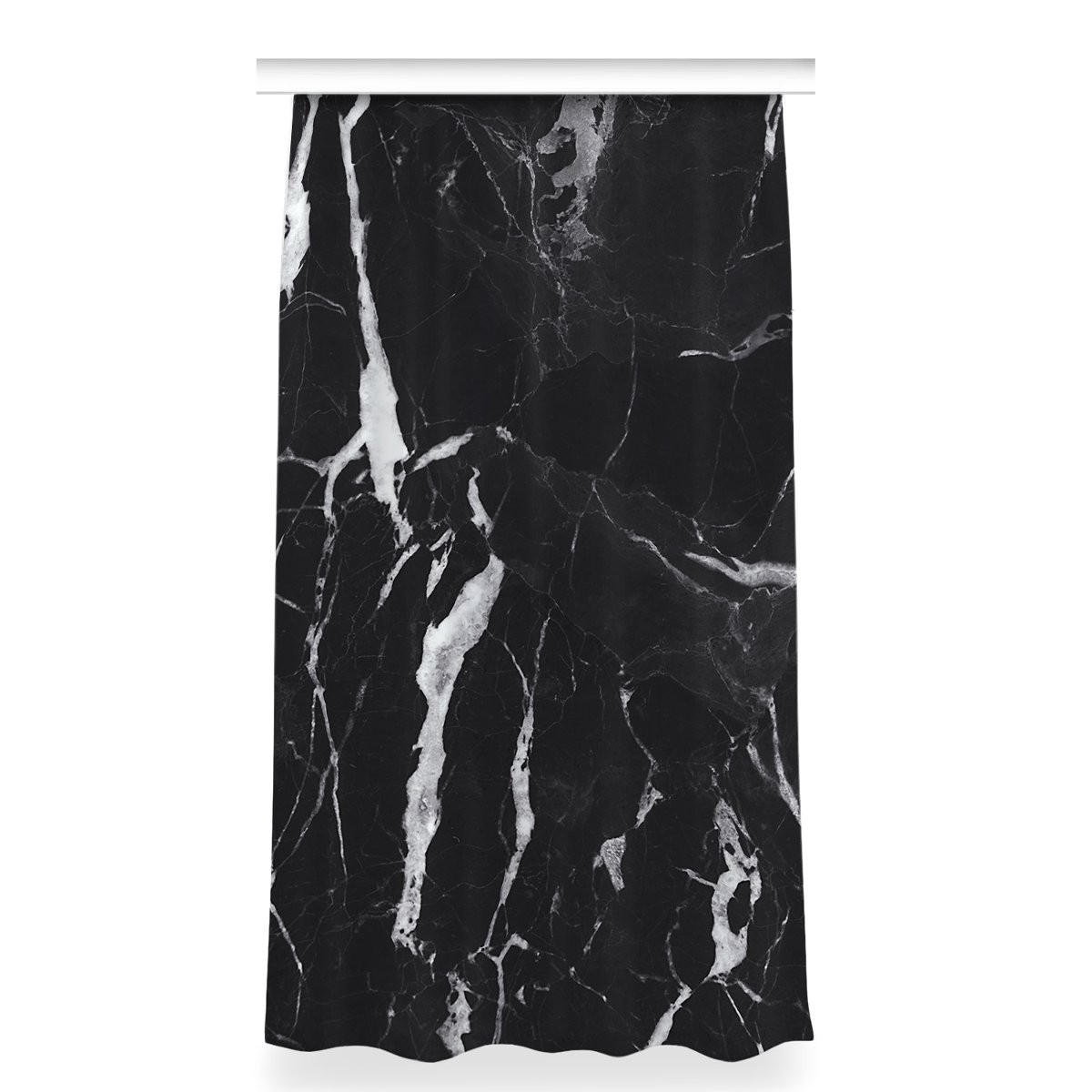 Zasłona do pokoju do salonu 150x280 Czarny marmur, Fabricsy