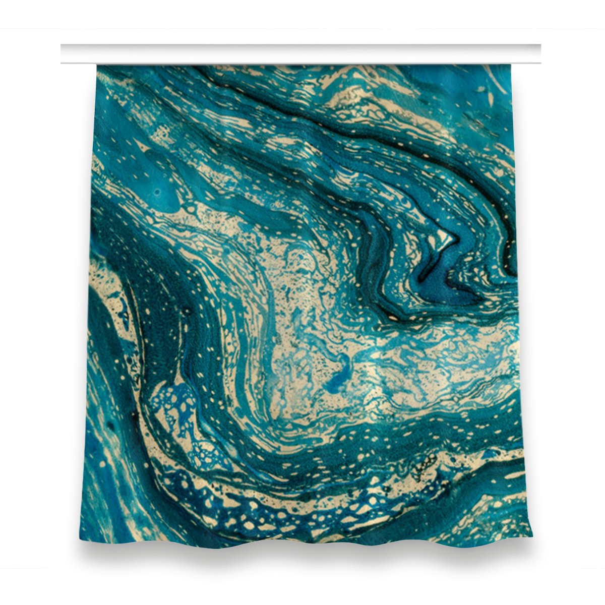 Zasłona do sypialni 150x160 Abstrakcja niebieska, Fabricsy