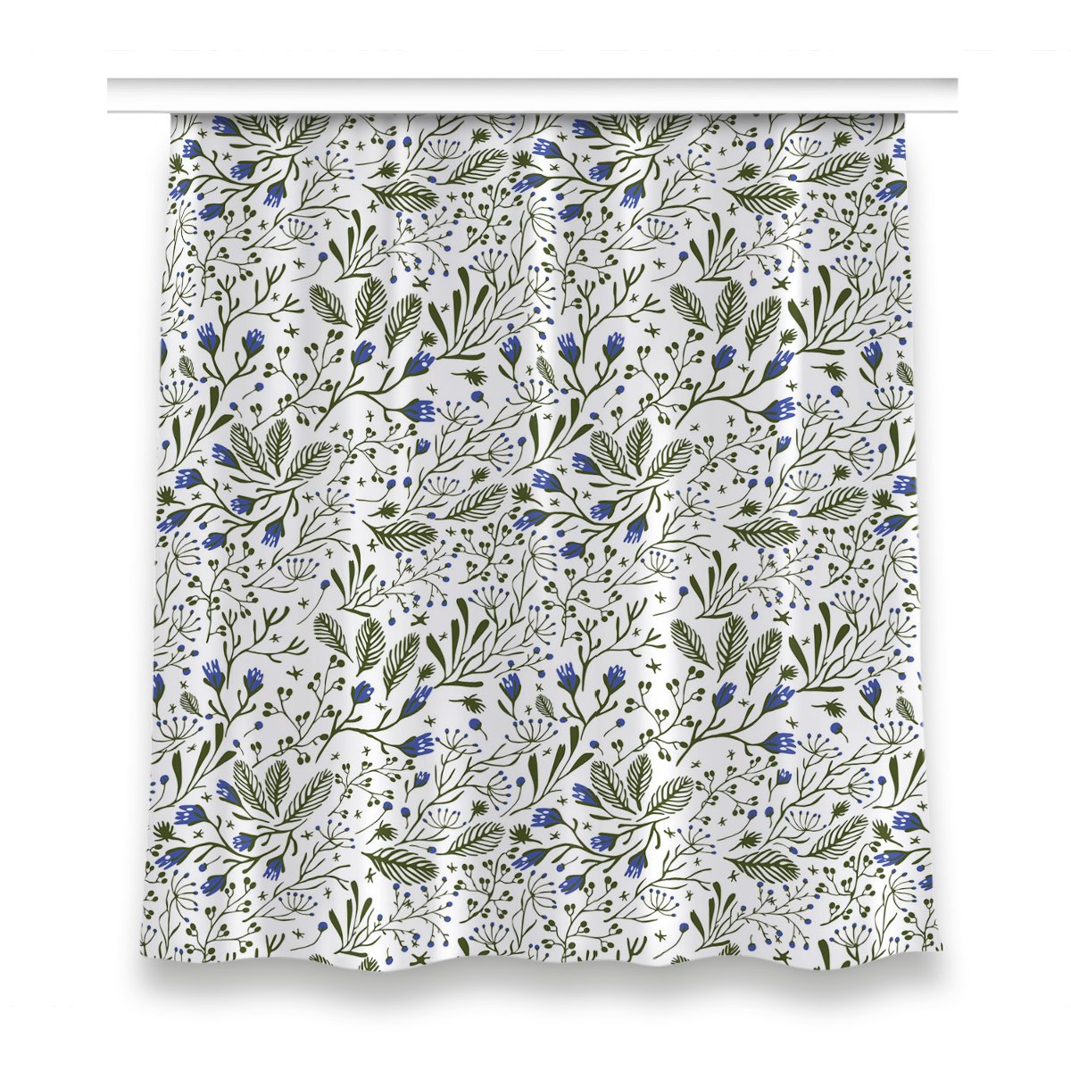 Zasłona z grafiką kolory do salonu 150x160 Kwiaty, Fabricsy