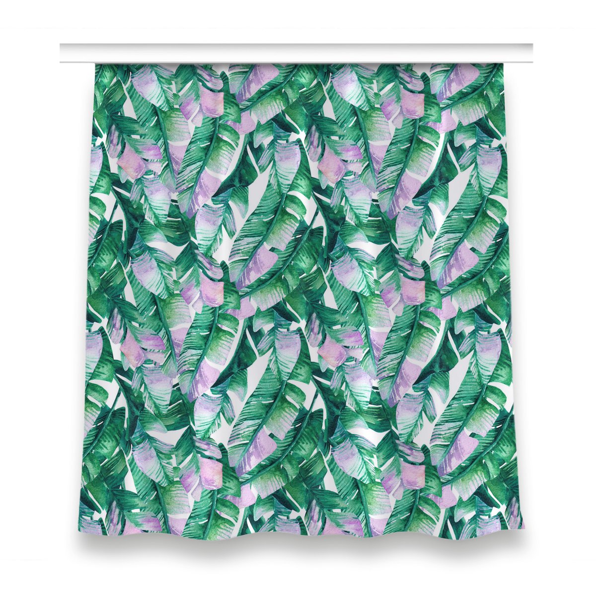 Zasłona wzór do sypialni 150x160 Pastelowe liście, Fabricsy