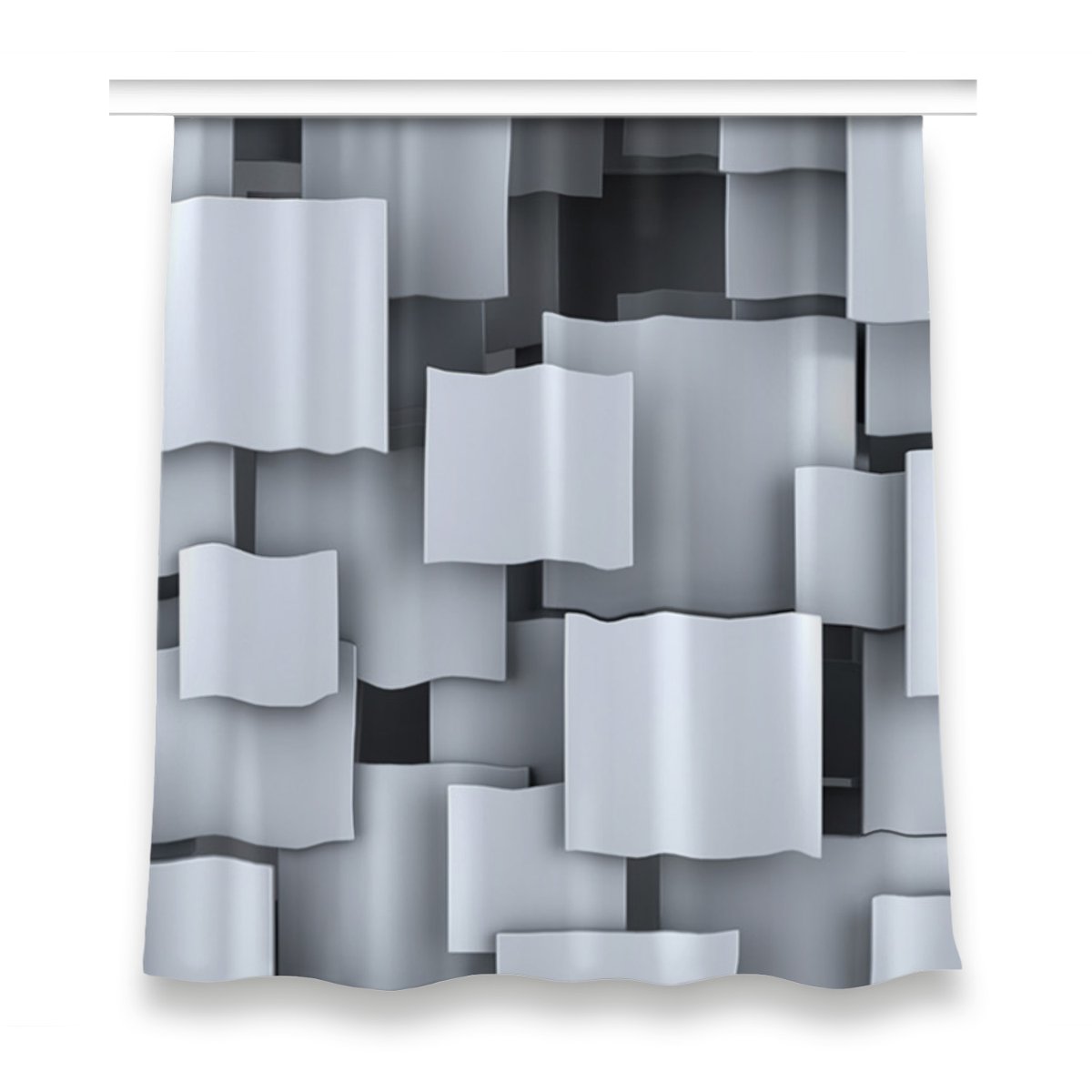 Zasłona gotowa do pokoju wzór 150x160 Klocki szare, Fabricsy