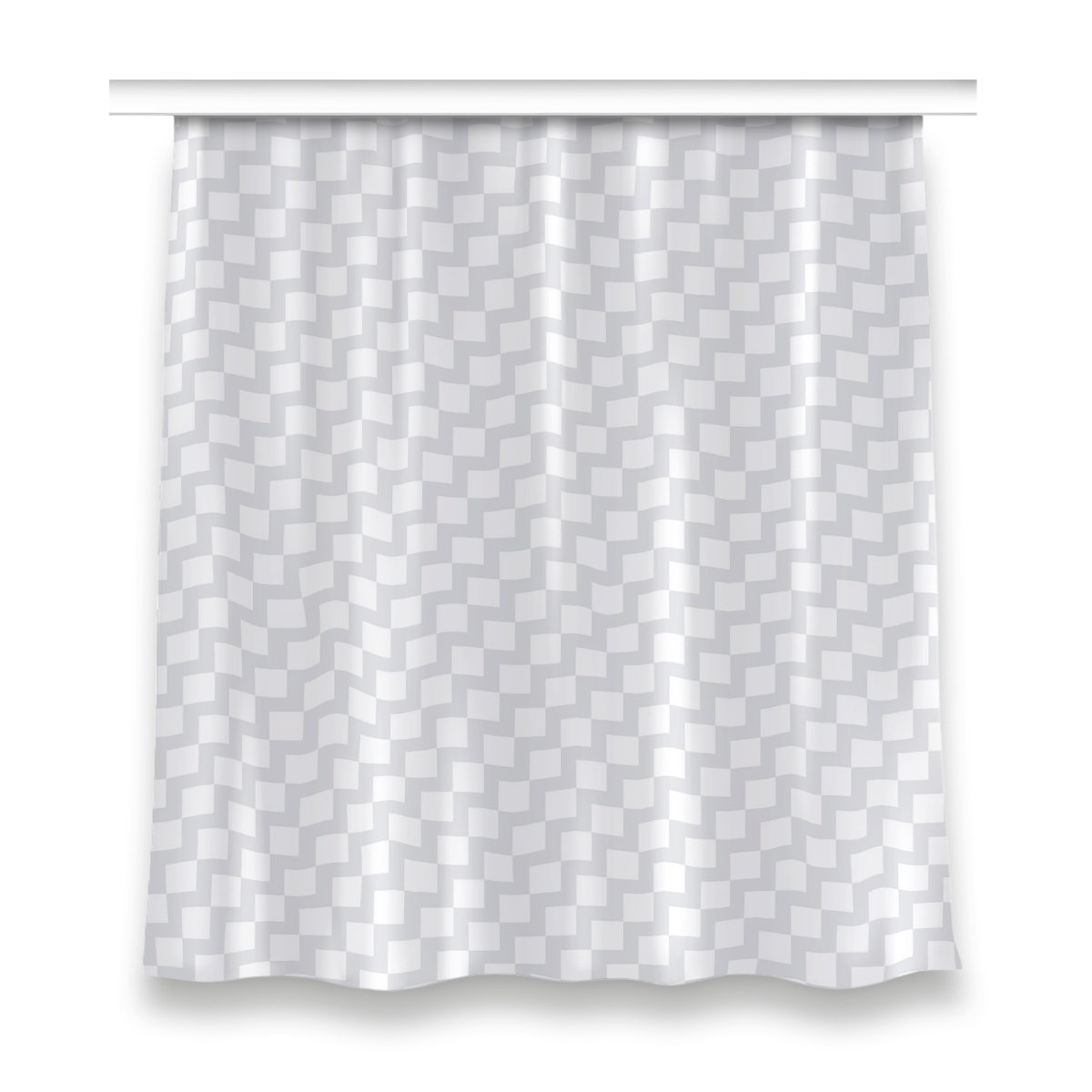 Zasłona z grafiką gotowa 150x160 Wzór kwadraty 3D, Fabricsy