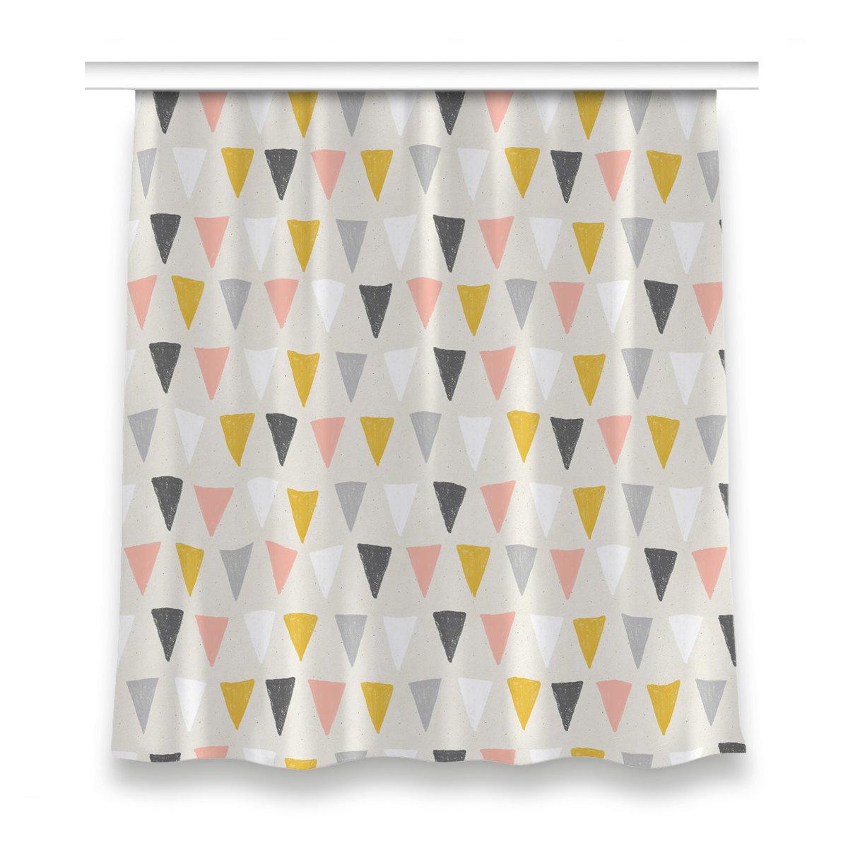 Zasłona gotowa do pokoju 150x160 cm Wzór trójkątny, Fabricsy