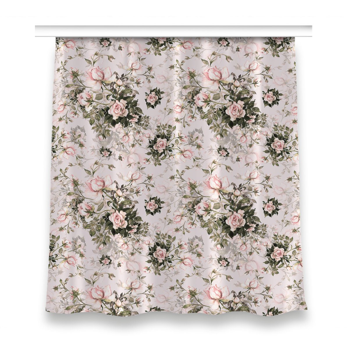 Zasłona z grafiką gotowa 150x160 Kolorowe kwiaty, Fabricsy