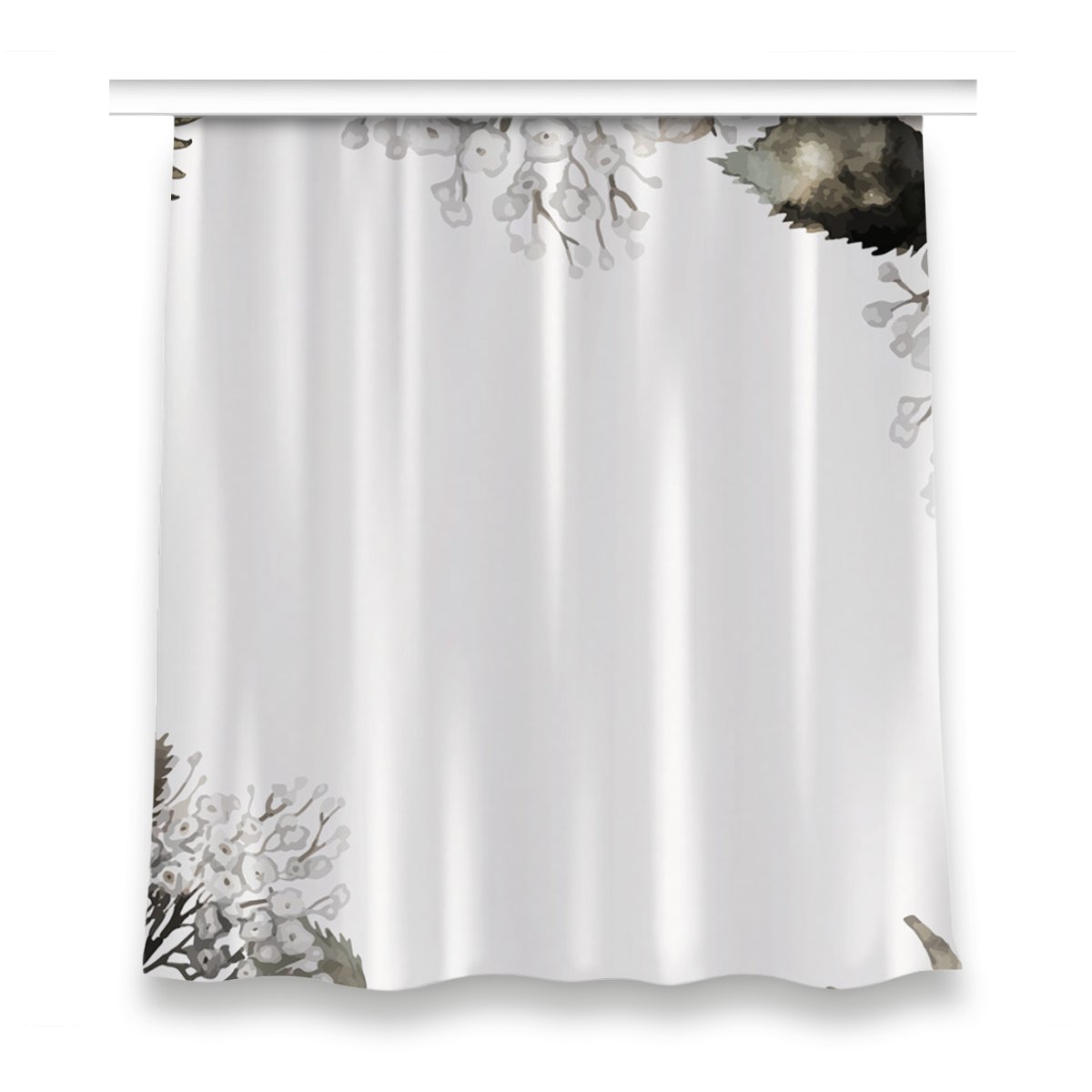 Zasłona z grafiką gotowa 150x160 Kwiaty Hortensji, Fabricsy