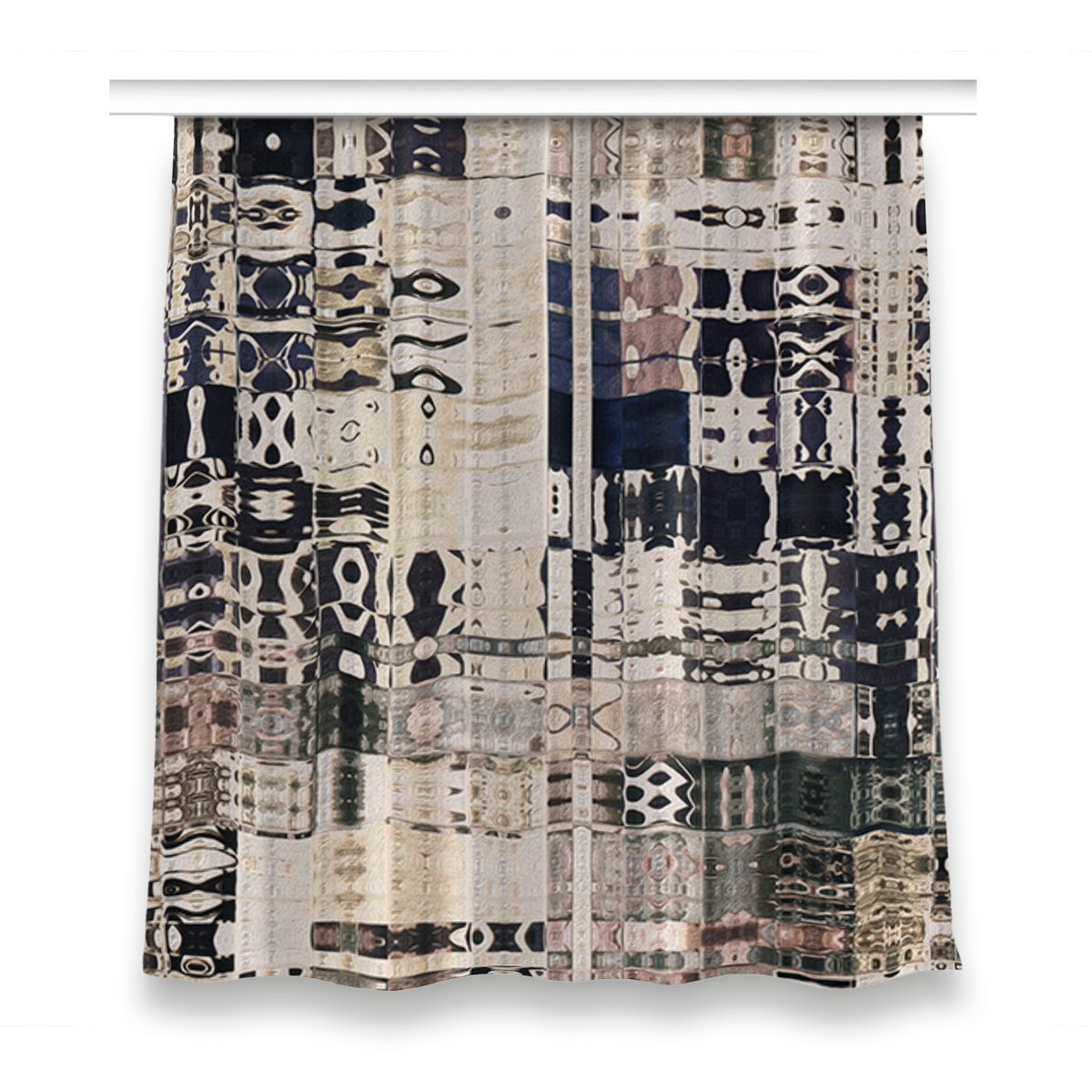Zasłona gotowa do salonu 150x160 Styl Boho Płytki, Fabricsy