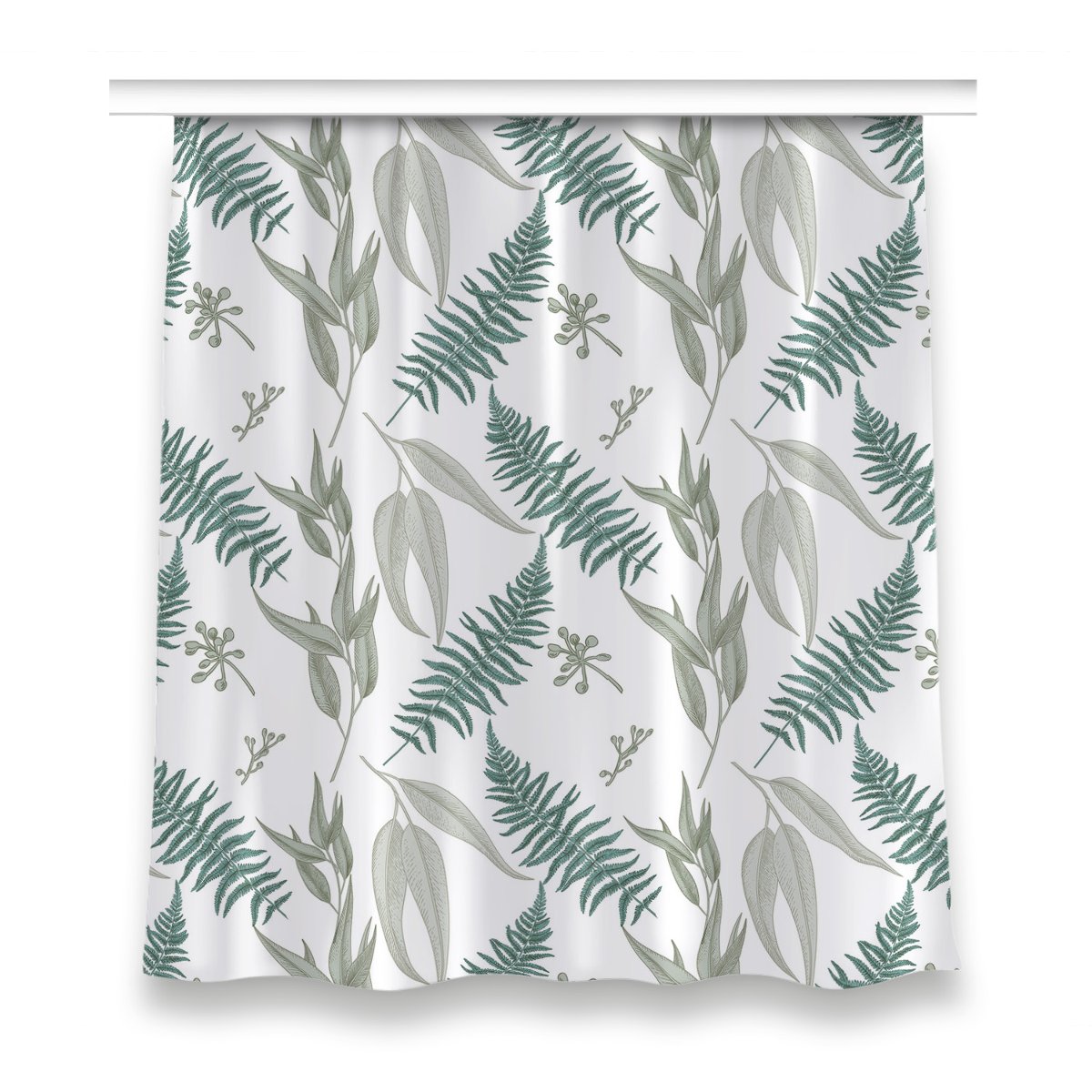 Zasłona na taśmę wzór do sypialni 150x160 Paproć, Fabricsy